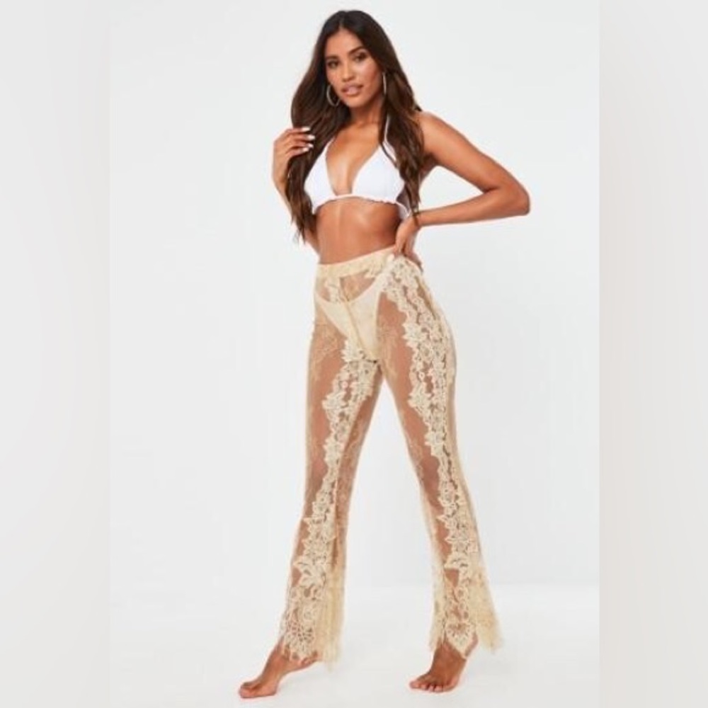Missguided lace beach pants